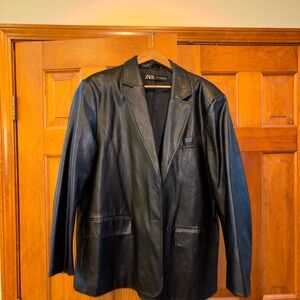 Zara Midnight Leather Jacket